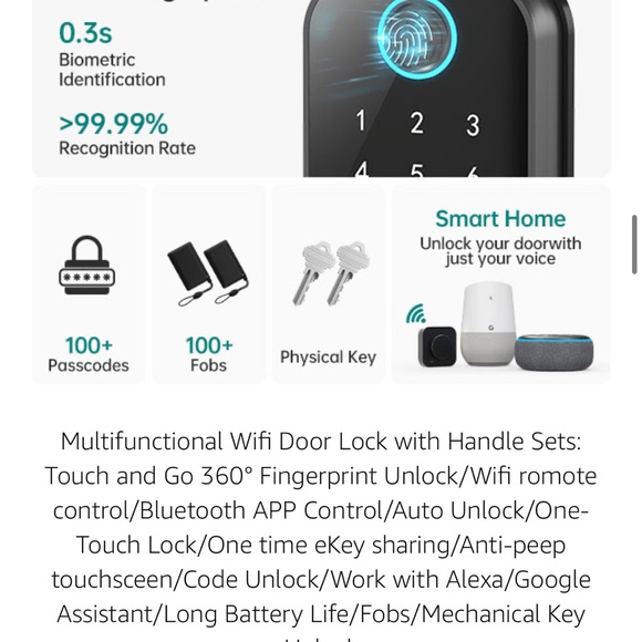 ⭐️Smart Front Lock Handle Set NEW - Picture 9 of 11